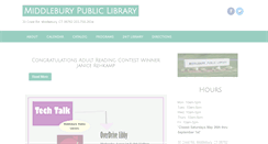 Desktop Screenshot of middleburypubliclibrary.org