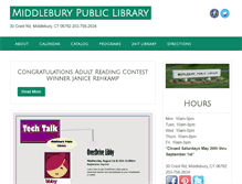 Tablet Screenshot of middleburypubliclibrary.org